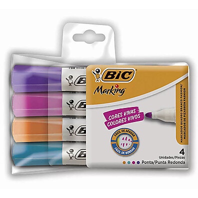 Bic Fashion: Pincel para Quadro Branco 4 Cores