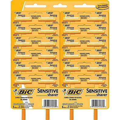 Bic Sensitive Shaver: 24 Lâminas para Pele Sensível