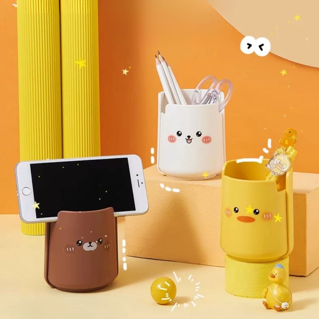Bichinhos Envergonhados: Porta Caneta e Apoio Celular!