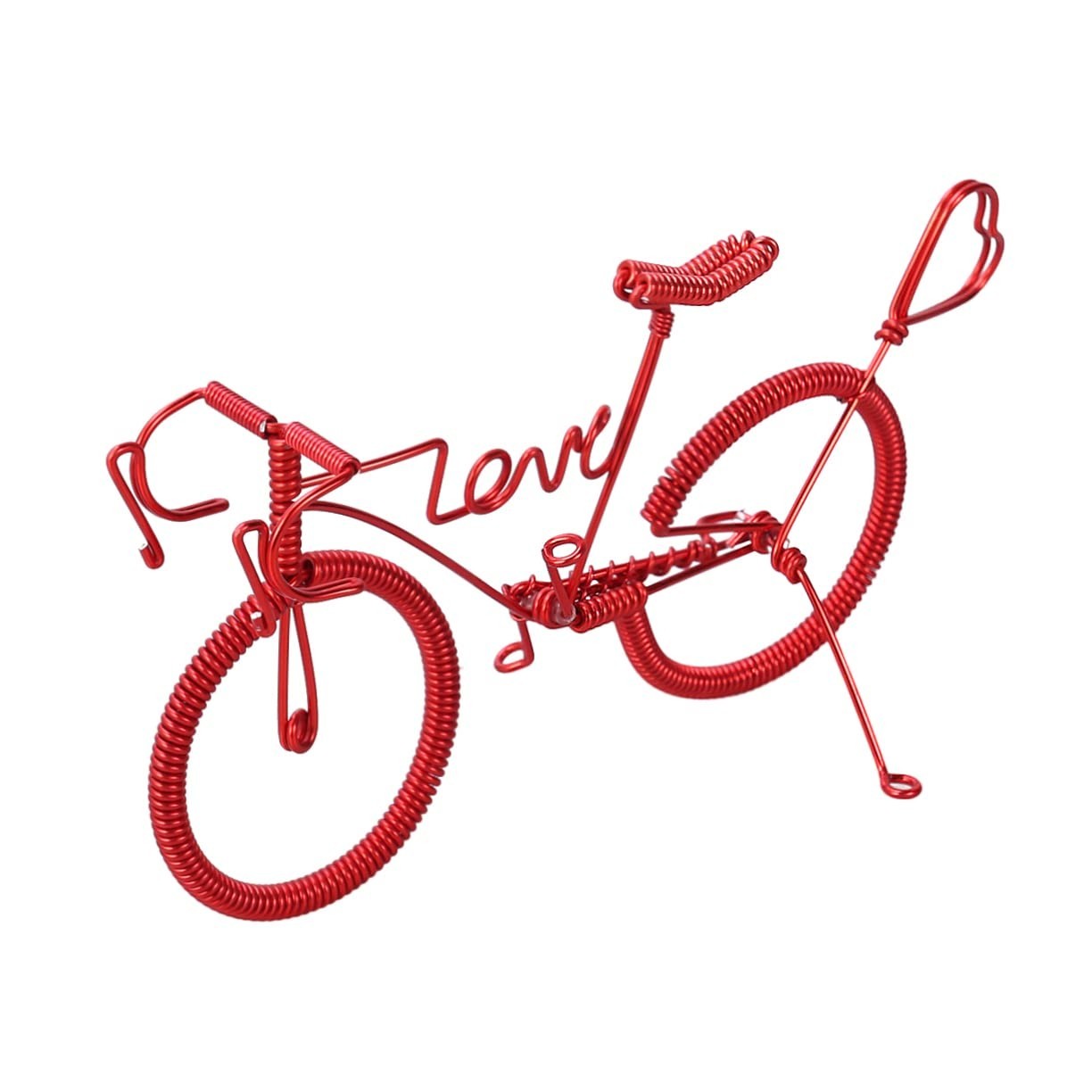 Estatueta de Bicicleta em Metal Vermelho - Decoração Criativa para Mesa, Casa e Escritório
