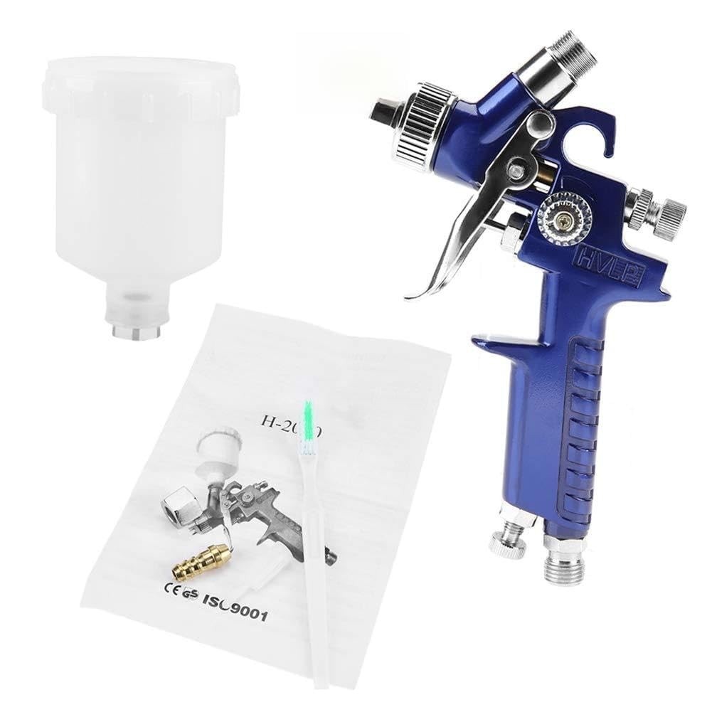 H-2000A Mini Spray Pneumático com Bico 0,8/1,0mm - Profissional para Pintura Automotiva e Artística
