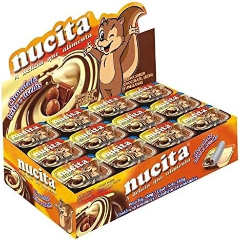 Creme Avelã Chocolate Bicolor Tradicional 10g C/48 - Nucita