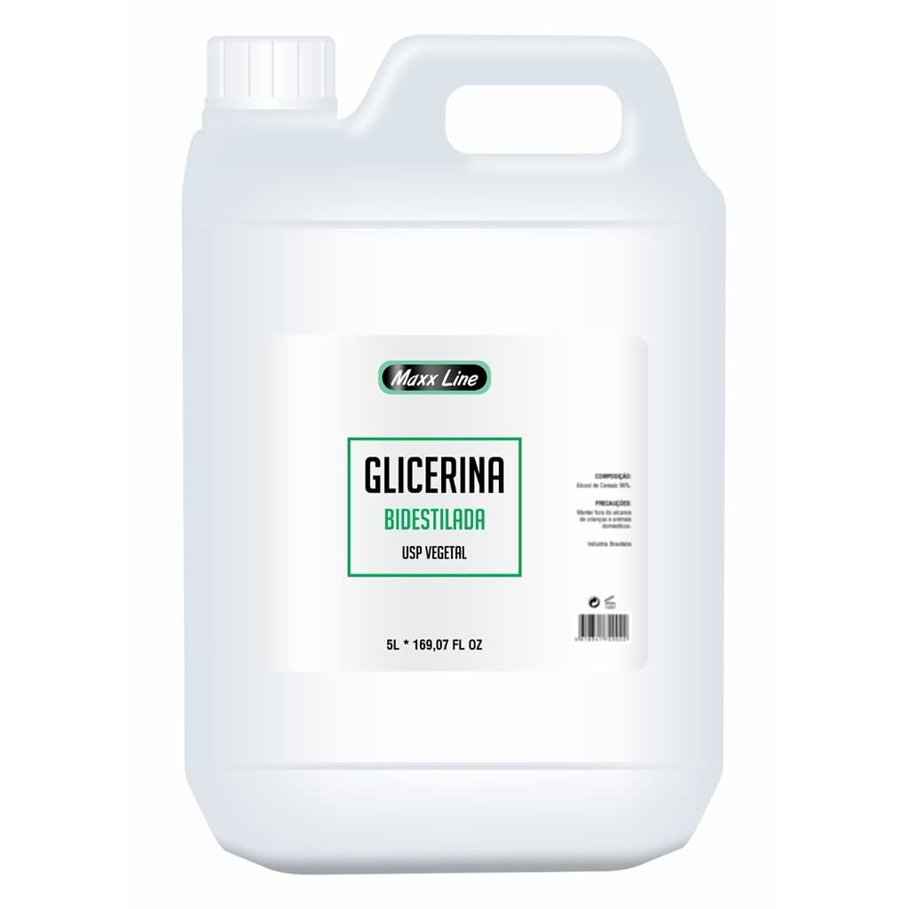 Glicerina Bidestilada USP Vegetal 5L - Pureza e Qualidade para Cosméticos e Indústria
