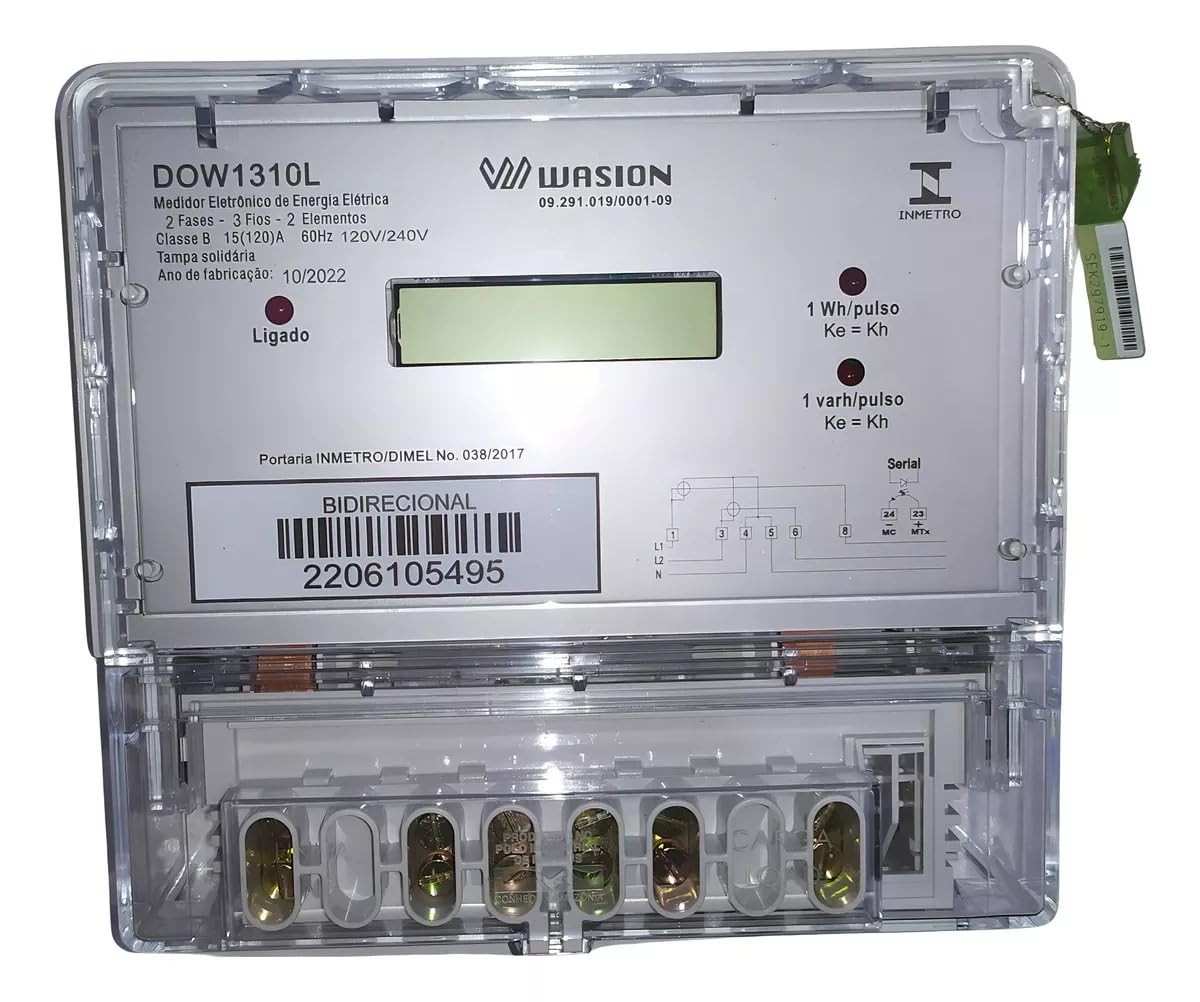 Medidor de Energia Bifásico Wasion Dow1310l: Precisão e Controle para seu Consumo Elétrico