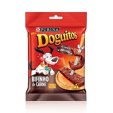 Bifinho Doguitos: Petisco Irresistível para Cães 65g