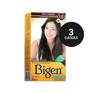 Bigen 1.0: Tintura Azulada Sem Amônia