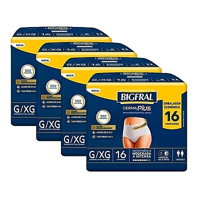Bigfral Derma Plus G/XG: 64 Fraldas para Sua Tranquilidade