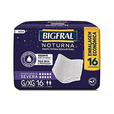 Bigfral Pants Noturna G/XG – Roupa Íntima para Incontinência Severa