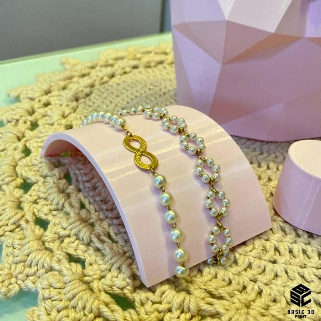 Kit Expositor de Joias 4 Peças Rosa - Ideal para Semijoias e Bijuterias