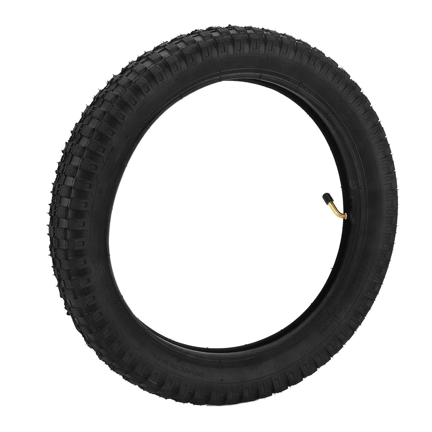 Pneu de Bicicleta 16x2.4 para Dirt Bike: Segurança e Conforto com Borracha Anti-Derrapante + Câmara Inclusa