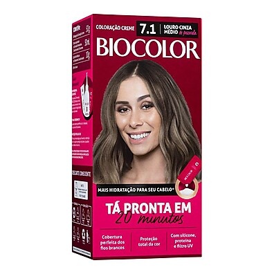 Biocolor 7.1: Louro Cinza Médio Radiante