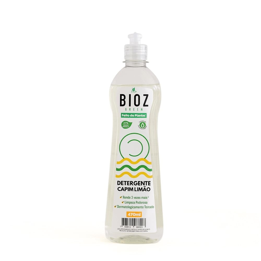 Bioz Green Detergente Capim Limão 470ml - Fórmula Natural e Biodegradável