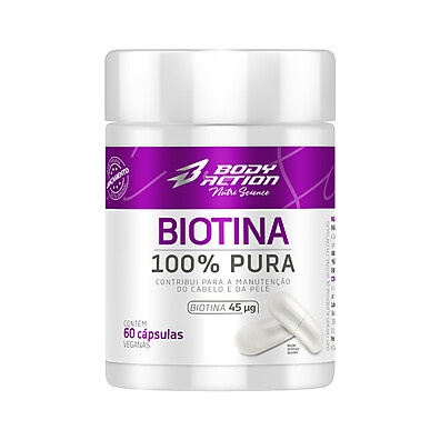 Biotina 45mcg: Cabelo, Pele e Unhas Fortes!