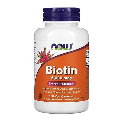 Biotina 5000mcg Now Foods: Força para Cabelo, Pele e Unha