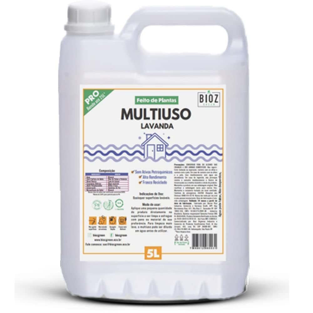 Limpeza Inteligente com Fragrância Relaxante - Multiuso Lavanda 5L Bioz Green
