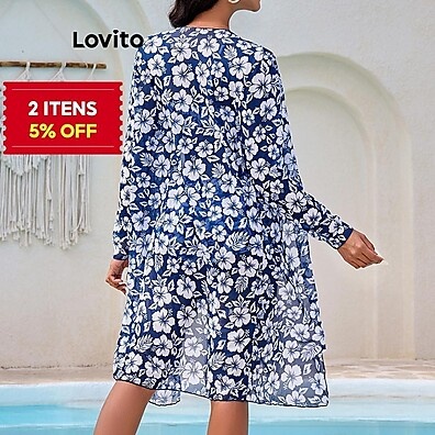 Biquíni Boho Floral Lovito: Estilo e Conforto!