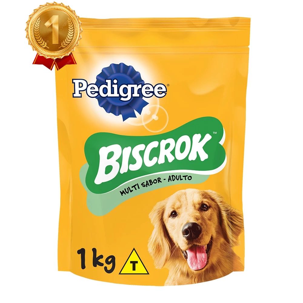 Biscoito Pedigree Biscrok Multi para Cães Adultos - 1kg