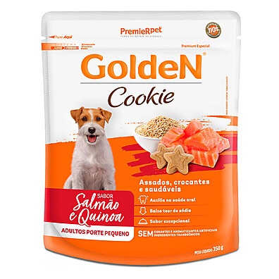 Biscoito Premier Golden Cookies Salmão e Quinoa 350g para Cães