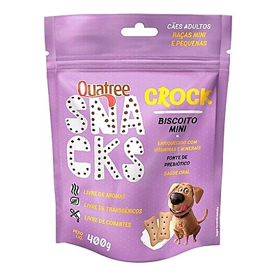 Biscoito Quatree Snacks Crock Mini – Saúde e Sabor para Cães Pequenos