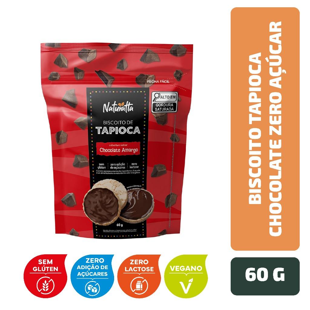 Biscoito Tapioca Chocolate Naturatta: Zero Açúcar e Delicioso!