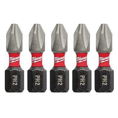 Bits Philips PH2 Milwaukee: Durabilidade Imbatível (5 pçs)