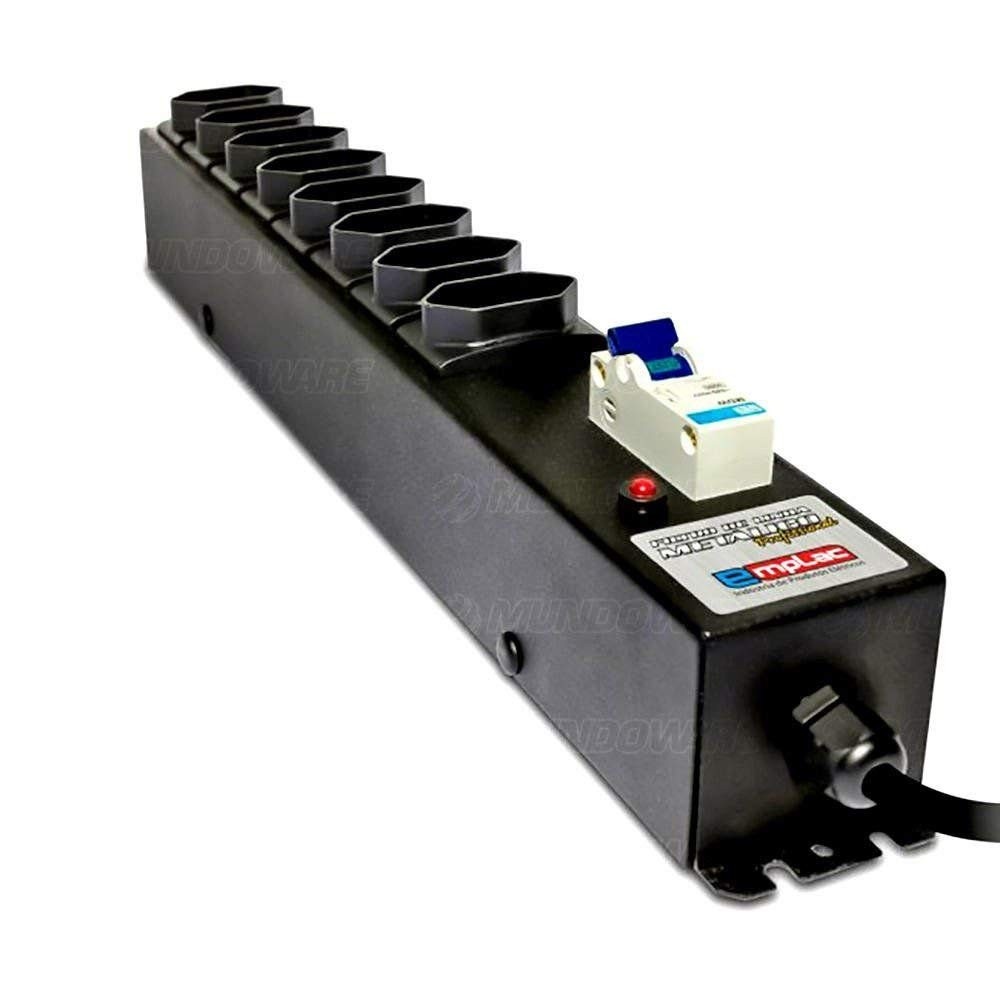 Filtro de Linha Profissional 20A com Disjuntor e 8 Tomadas Bivolt - Segurança e Praticidade