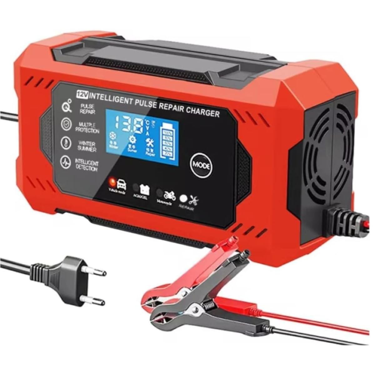 Carregador Inteligente 12V Bivolt para Carro e Moto: Bateria Sempre Nova!