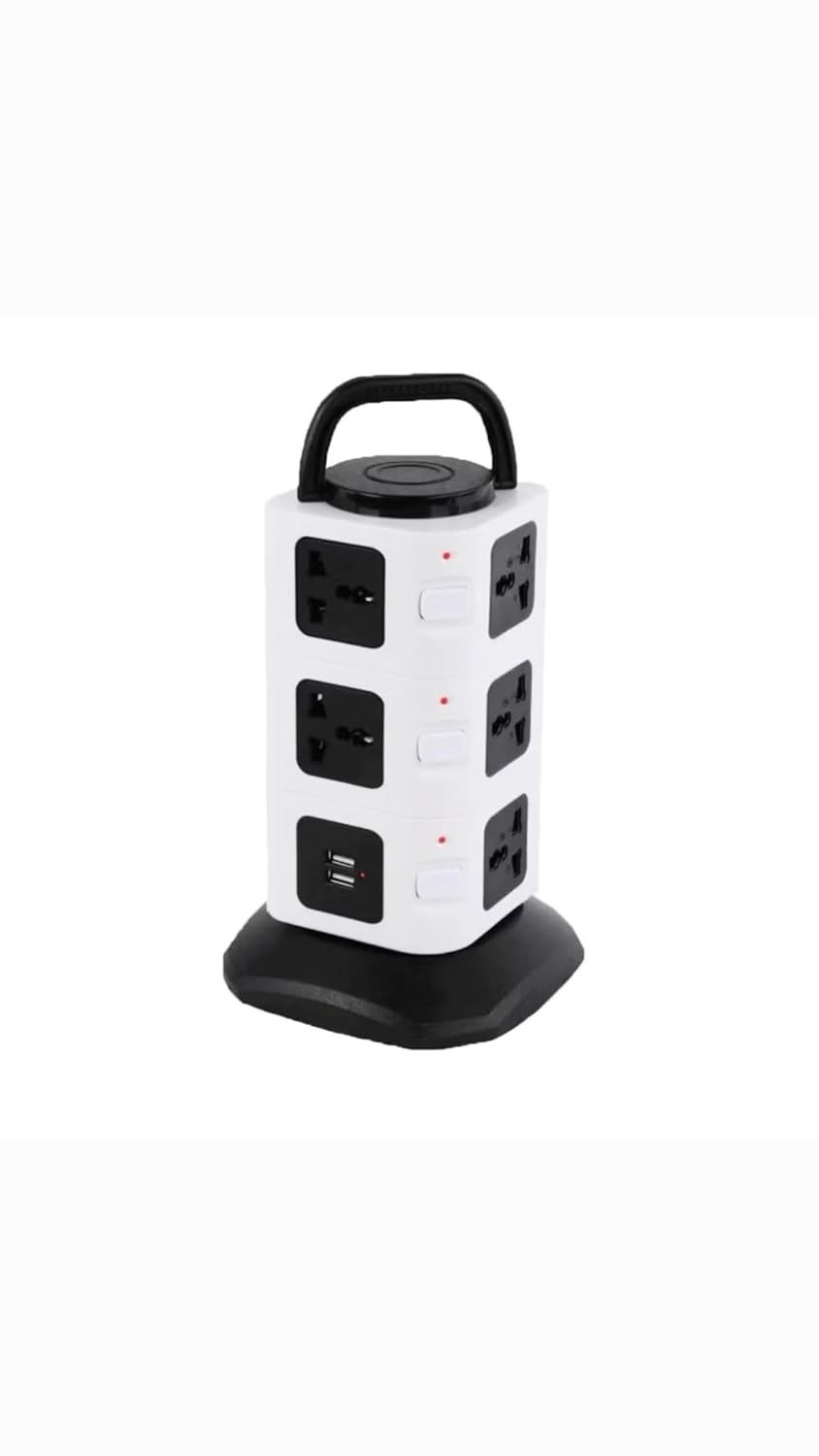 Torre de Tomadas Bivolt com 11 Saídas Universais e 2 USB: Organize e Carregue Tudo!