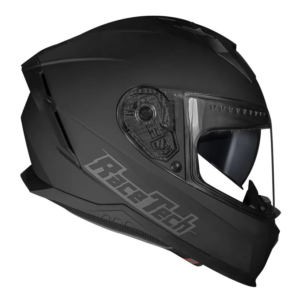 Capacete Race Tech Volt Matte Black com Óculos Interno - Segurança e Estilo para Você