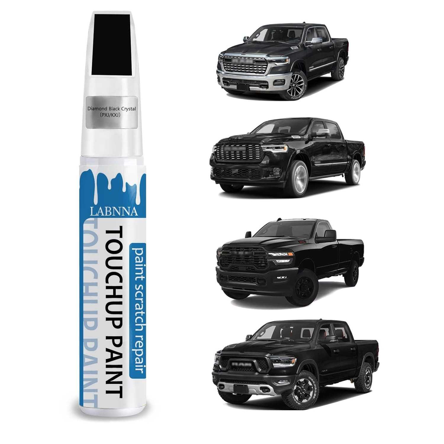 Tinta de Retoque Diamond Black Crystal para RAM - Caneta 2 em 1 com Pincel para Reparos de Arranhões e Lascas