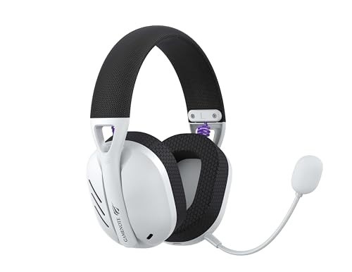 Havit Fone de Ouvido Headset Gamer Fuxi-H3 White Black, Com Fio e Sem Fio, Wireless 2,4GHz, Bluetooth, Cabo USB-C, Cabo 3,5mm. Surround, Baixa Latência, Quad-Mode