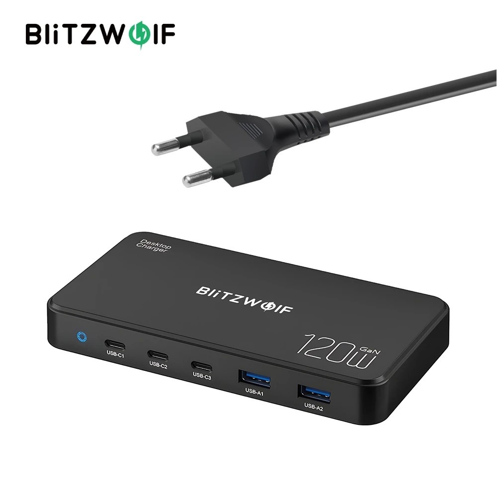 Blitzwolf BW-i100: Carregador 120W USB-C GaN