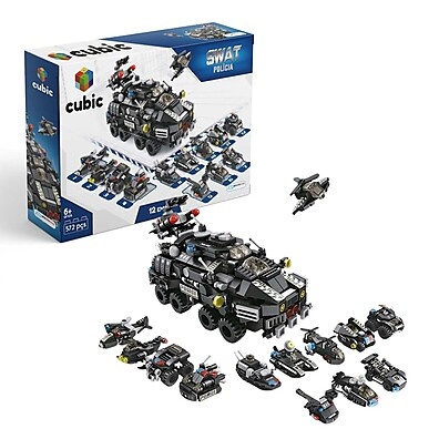 Blocos de Montar Cubic 12 em 1 Swat Policia – 572 Peças