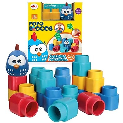 Blocos de Montar Galinha Pintadinha Mini 15 Peças - Elka