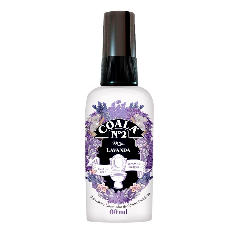 Coala Bloqueador de Odores Sanitários 60ml Lavanda - Combate Incômodos com Fragrância Refinada