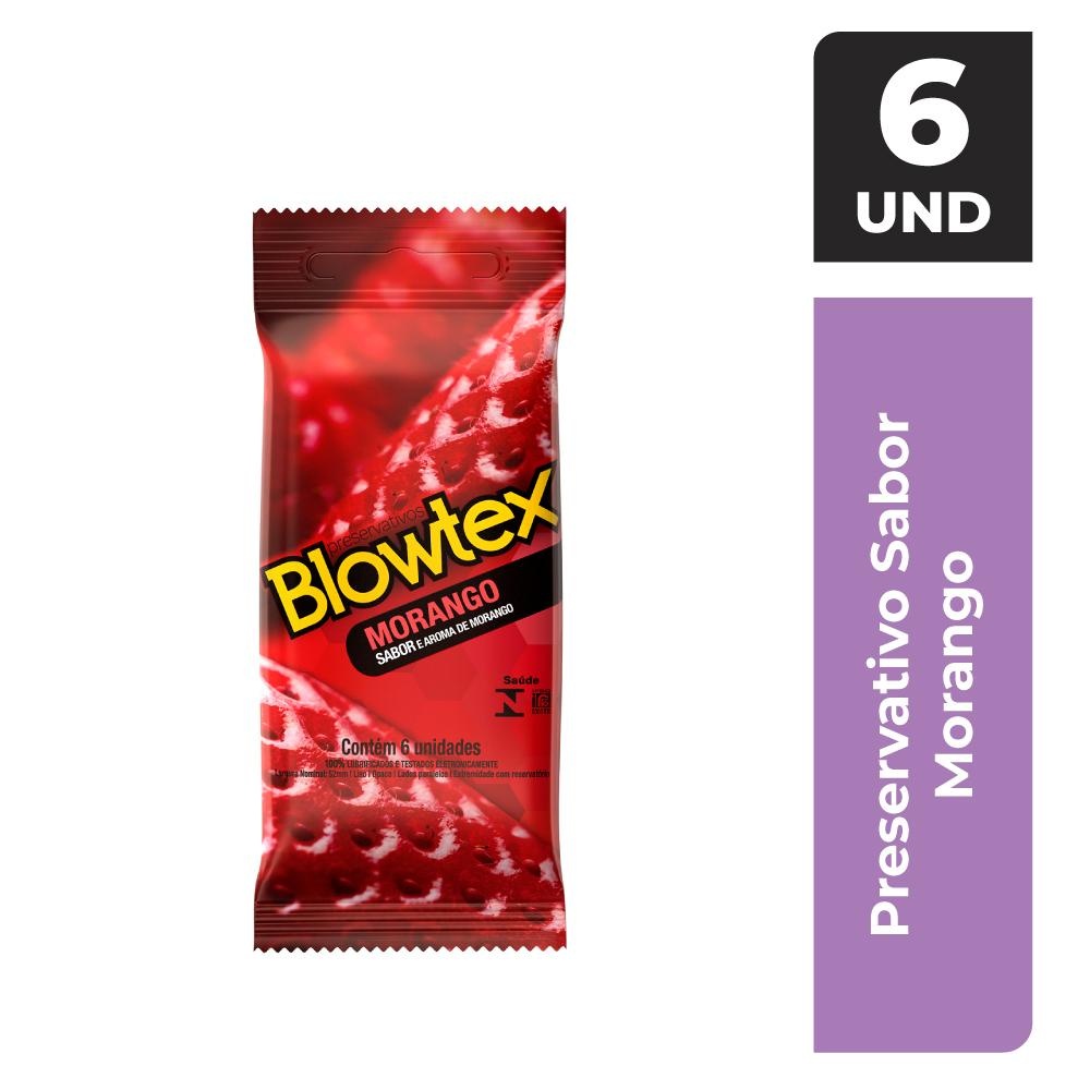Blowtex Morango: Prazer e Proteção em 6 Unidades 🍓