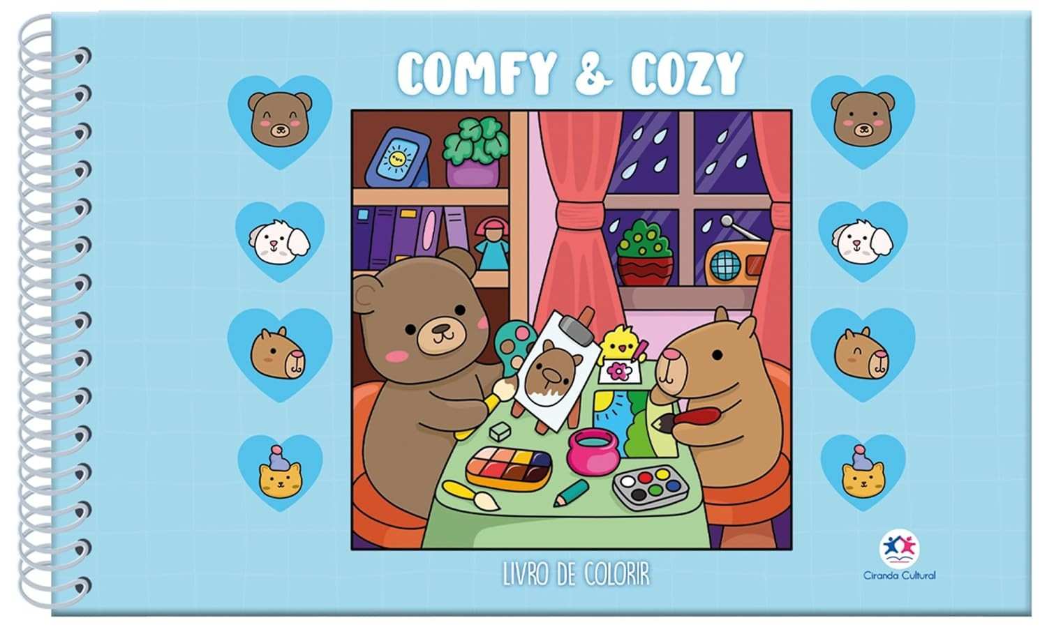 Comfy and Cozy Blue: Seu Refúgio Criativo para Colorir e Relaxar