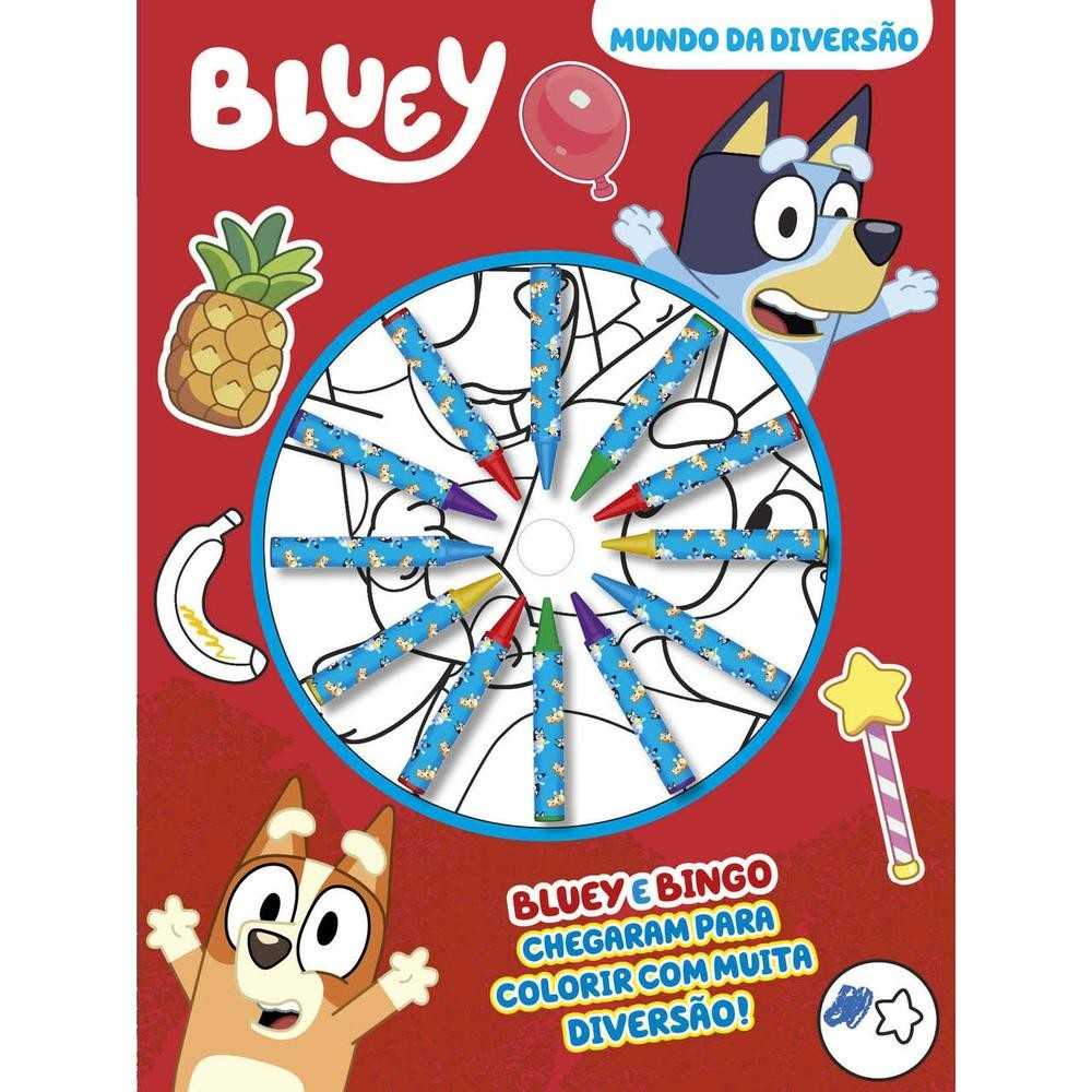 Bluey: Mundo da Cor e Diversão com Giz de Cera!