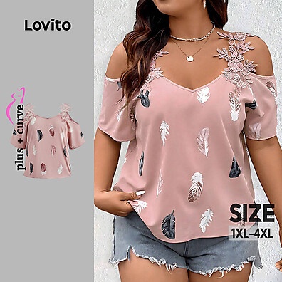 Blusa Boho Plus Size: Renda e Ombro a Ombro