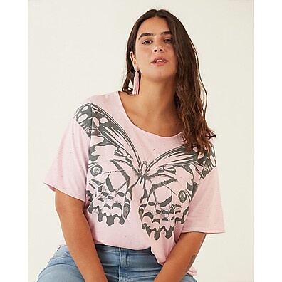 Blusa Borboleta Malwee Plus: Conforto e Estilo!