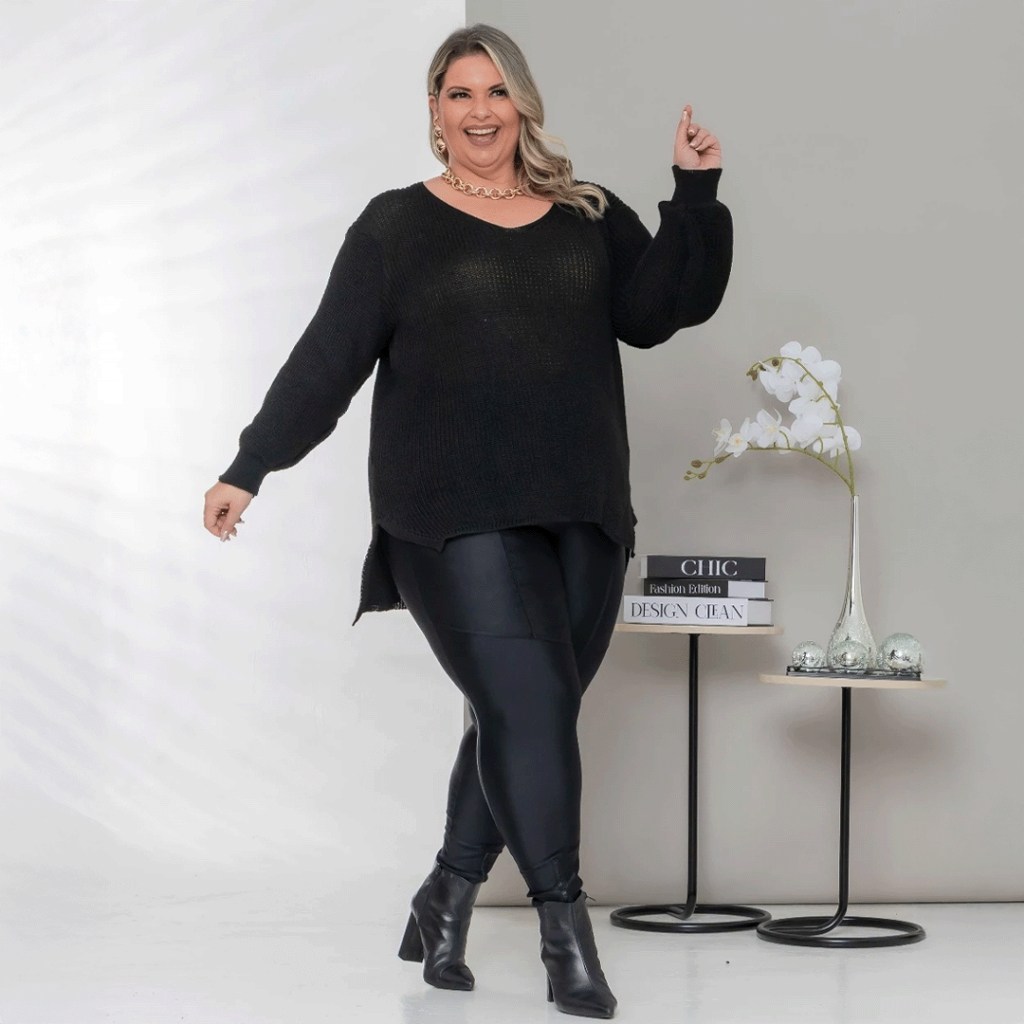 Blusa Casaco Vestlegging Plus Size GG: Conforto e Estilo