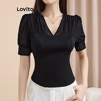 Blusa de Festa Lovito: Elegância com Zíper