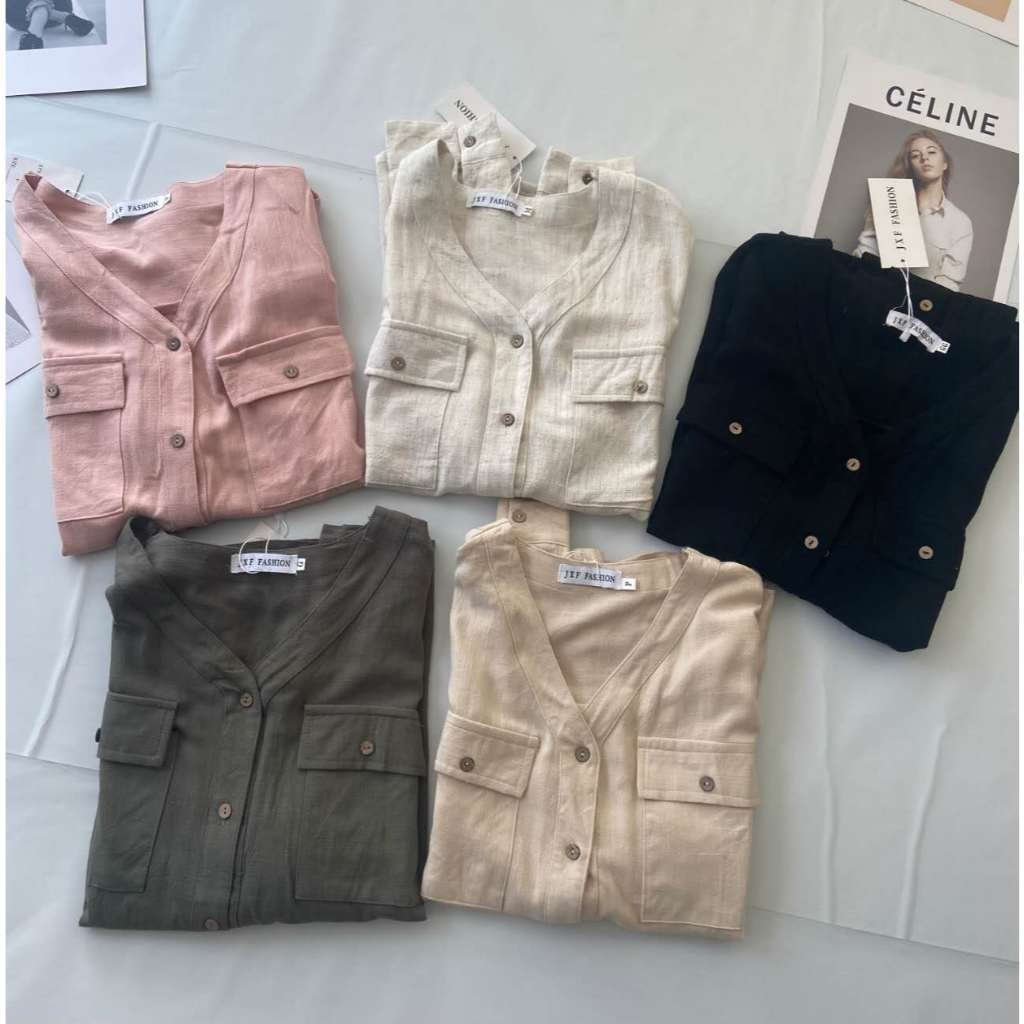 Blusa de Linho com Decote V: Elegância e Conforto para Toda Oportunidade