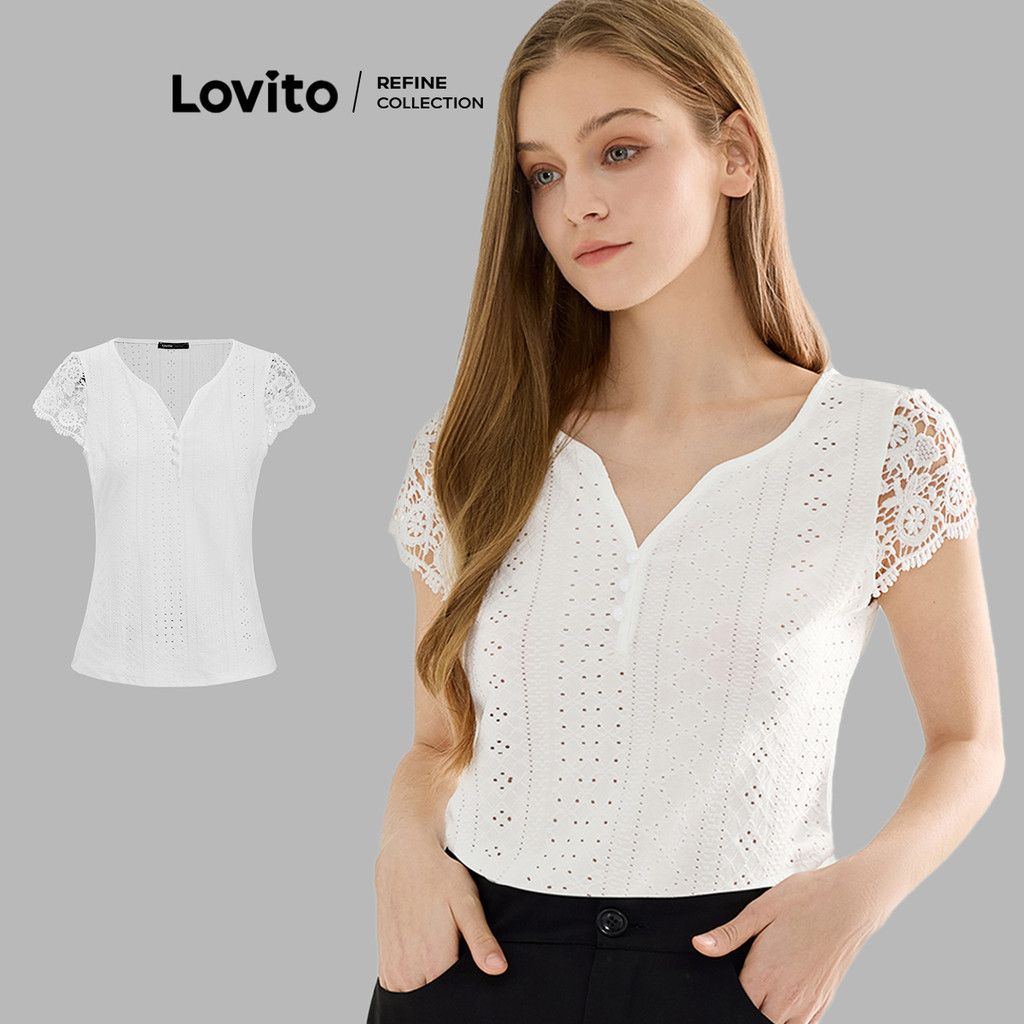Blusa Elegante Lovito Refine: Sofisticação e Conforto