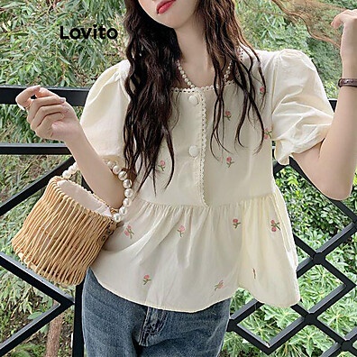 Blusa Floral Babados Lovito: Estilo e Charme!