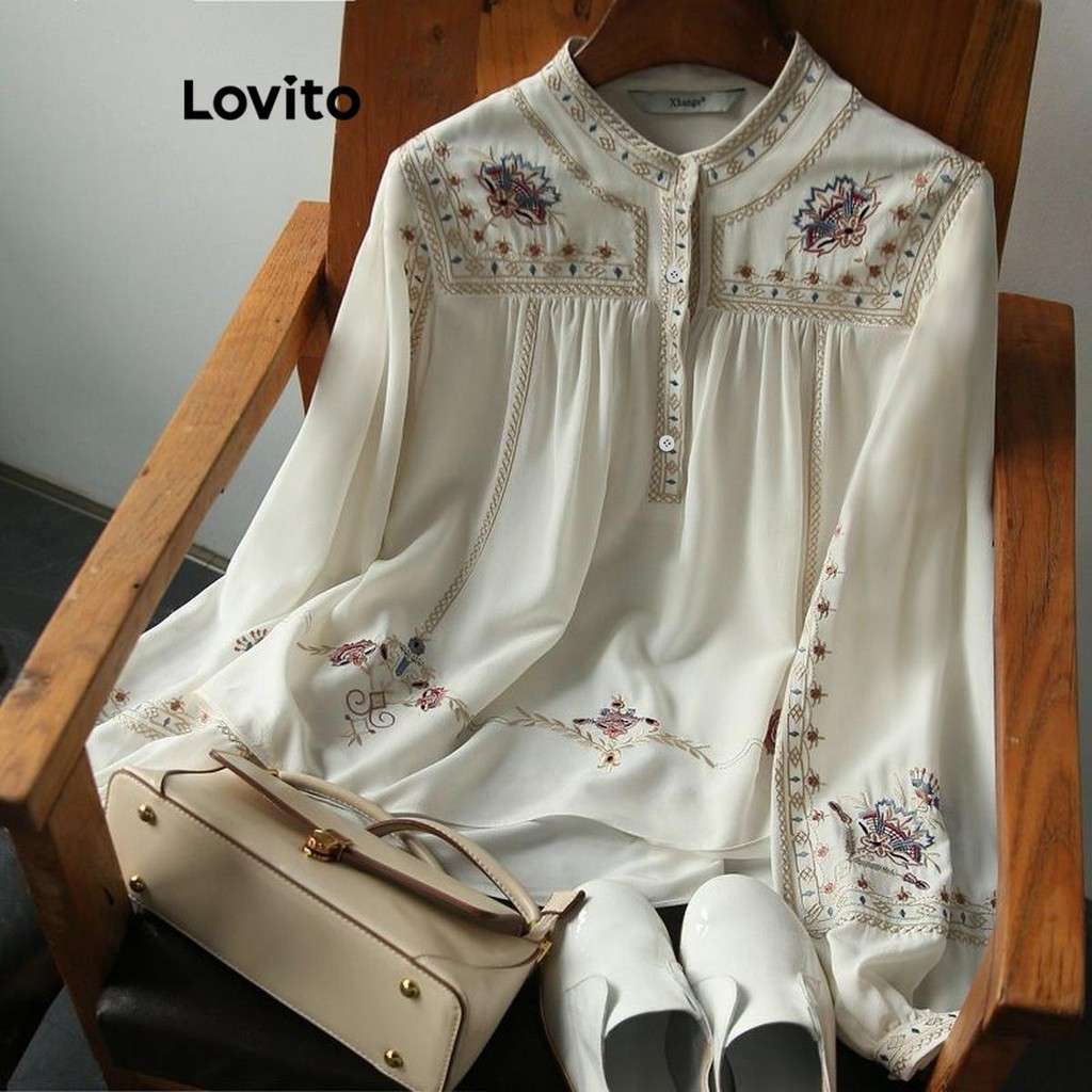 Blusa Floral Lovito: Elegância e Conforto!