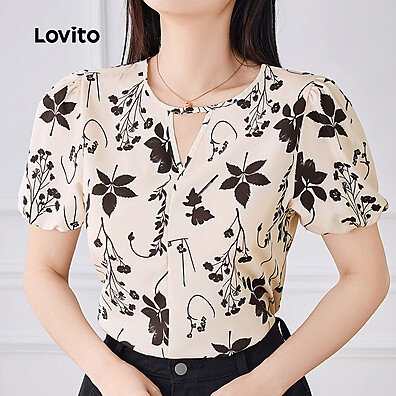 Blusa Floral Lovito: Elegância para o Verão