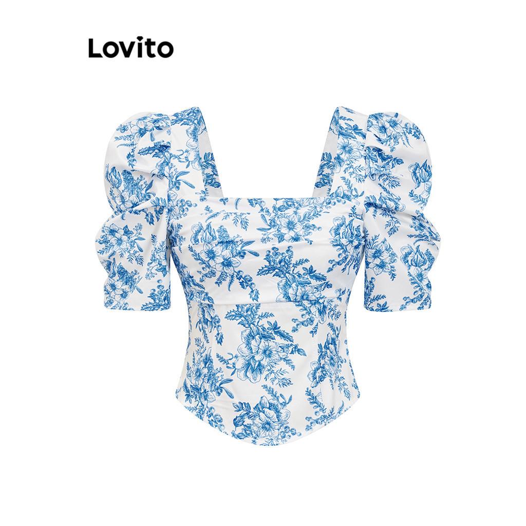 Blusa Floral Plissada Lovito: Elegância Casual
