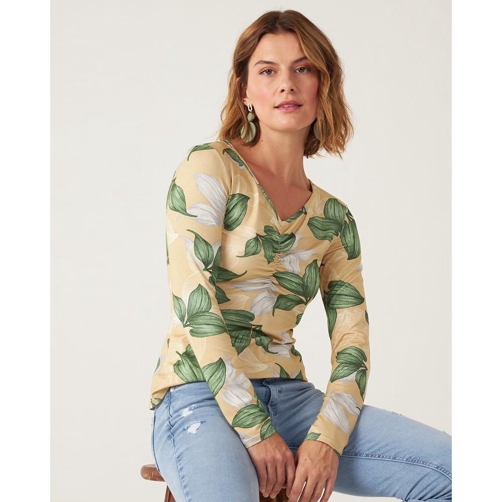 Blusa Folhagem Viscose: Conforto e Estilo Malwee