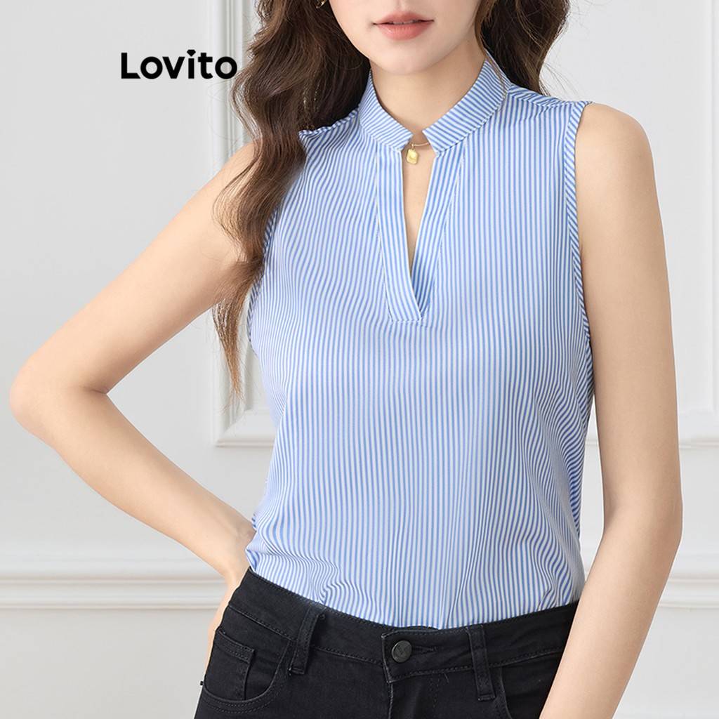 Blusa Geométrica Lovito: Estilo Casual e Moderno